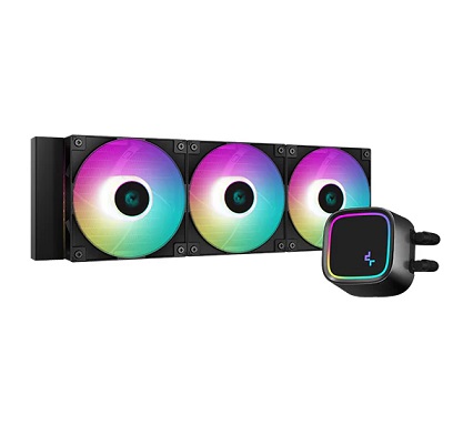 קירור נוזלי למעבד 360 שחור כולל תאורה דיפ קול DeepCool R-LE720-BKAMMN-G-1 LE720 Black ARGB 250W TDP 360mm Intel and AMD